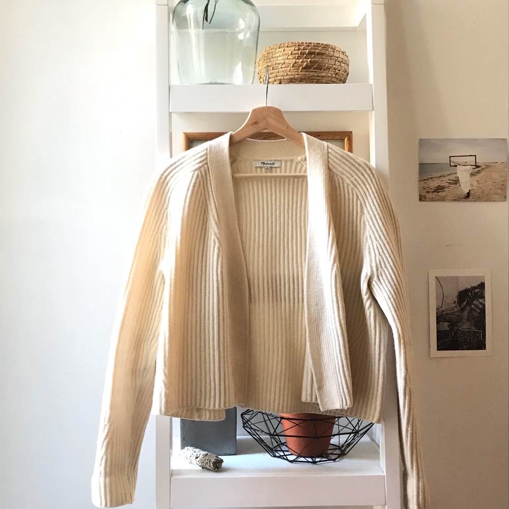 Madewell merino wool cropped cardigan